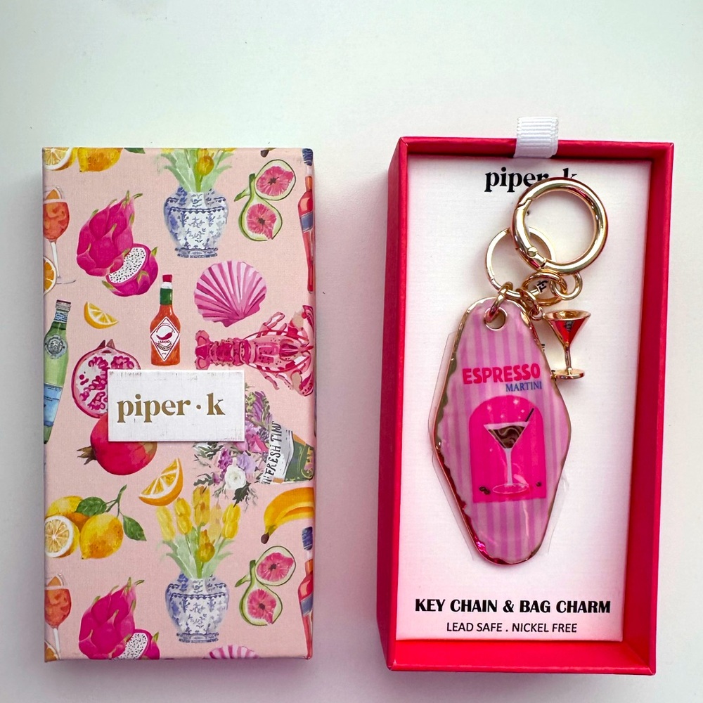 Piper K Espresso Martini Key Chain & Bag Charm
